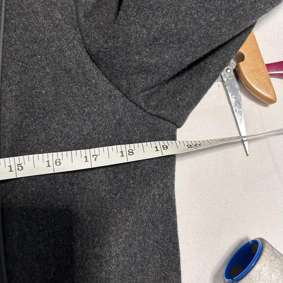 Donnybrook Coat Womens Large Wool Blend Hooded Velvet Trim Button Front Long - Picture 13 of 14